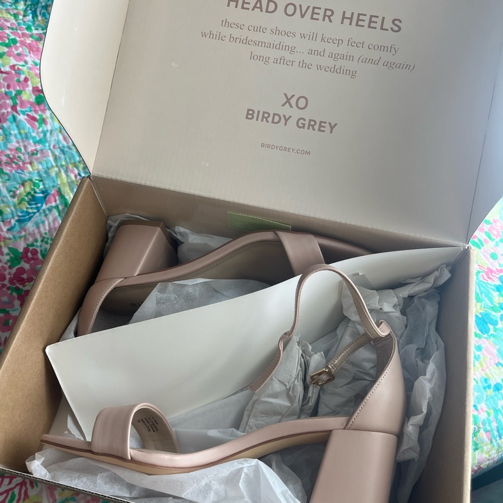 Birdy Grey Tan Heels Stylish and Comfortable